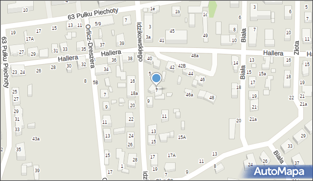 Toruń, Idzikowskiego Ludwika, mjr., 7, mapa Torunia