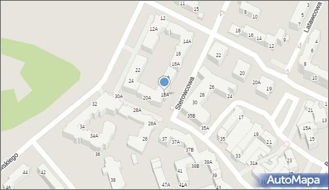 Wrocław, Idzikowskiego Ludwika, mjr., 18A, mapa Wrocławia