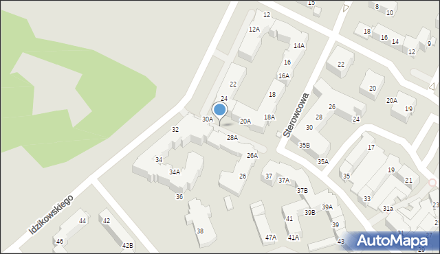 Wrocław, Idzikowskiego Ludwika, mjr., 30, mapa Wrocławia