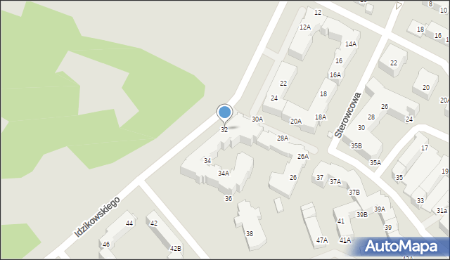 Wrocław, Idzikowskiego Ludwika, mjr., 32, mapa Wrocławia