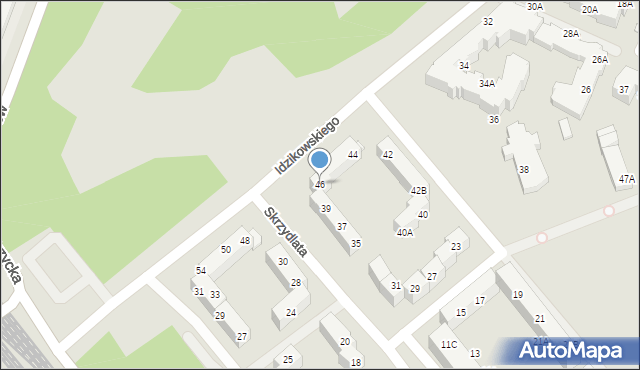 Wrocław, Idzikowskiego Ludwika, mjr., 46, mapa Wrocławia