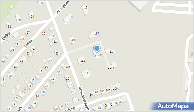 Zgorzelec, Idzikowskiego Ludwika, mjr., 113, mapa Zgorzelec