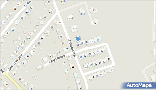 Zgorzelec, Idzikowskiego Ludwika, mjr., 86, mapa Zgorzelec