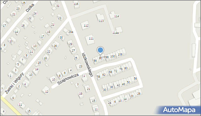 Zgorzelec, Idzikowskiego Ludwika, mjr., 90, mapa Zgorzelec