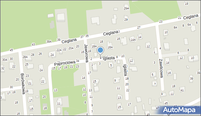 Biała Podlaska, Iglasta, 4, mapa Białej Podlaskiej