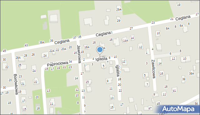 Biała Podlaska, Iglasta, 6, mapa Białej Podlaskiej