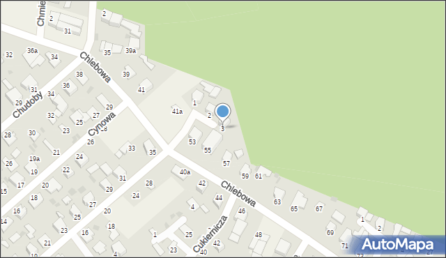 Białe Błota, Iglasta, 3, mapa Białe Błota