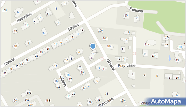 Bobrowiec, Iglasta, 2, mapa Bobrowiec