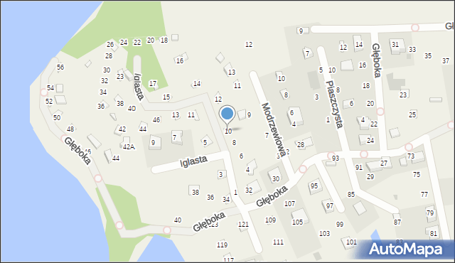 Borkowo, Iglasta, 10, mapa Borkowo