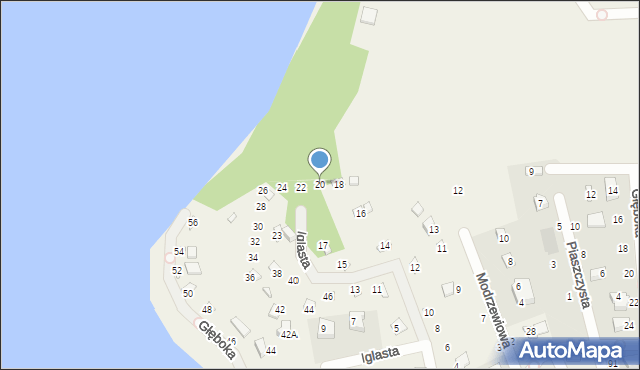 Borkowo, Iglasta, 20, mapa Borkowo