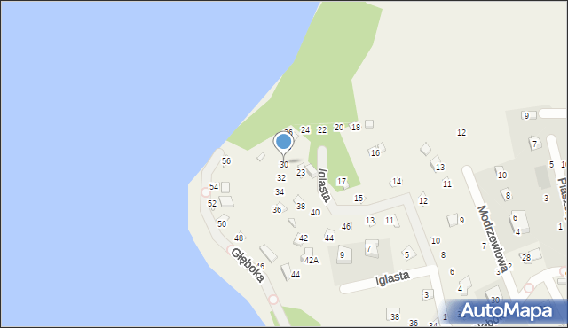 Borkowo, Iglasta, 30, mapa Borkowo