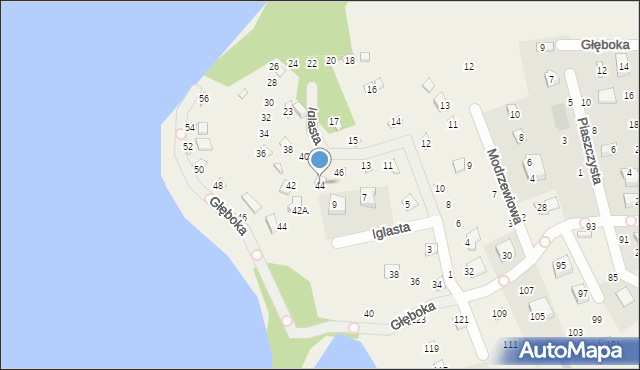 Borkowo, Iglasta, 44, mapa Borkowo