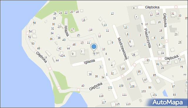 Borkowo, Iglasta, 5, mapa Borkowo