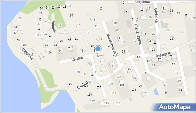 Borkowo, Iglasta, 6, mapa Borkowo