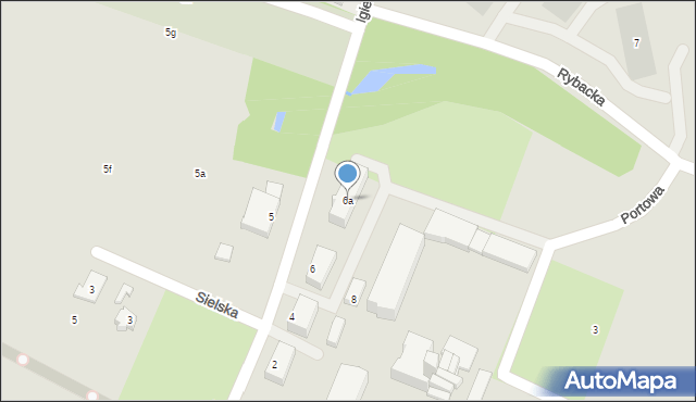 Chojnice, Igielska, 6a, mapa Chojnic