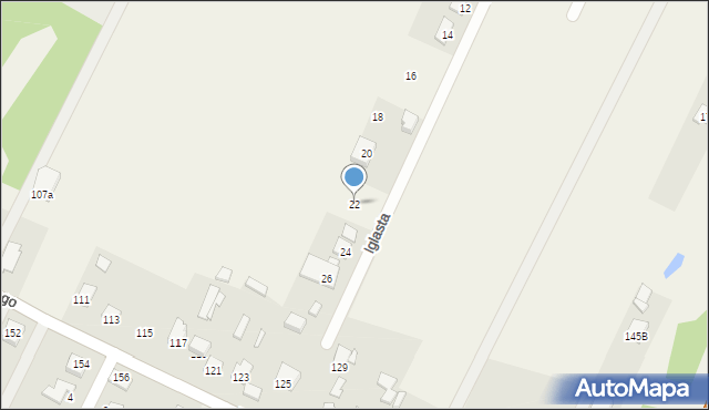 Ciemne, Iglasta, 22, mapa Ciemne
