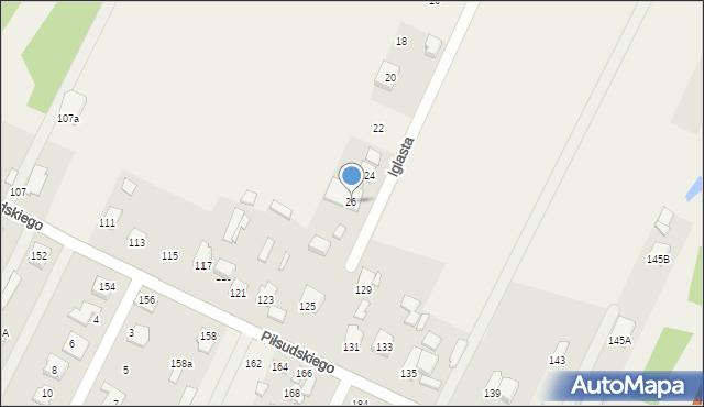 Ciemne, Iglasta, 26, mapa Ciemne