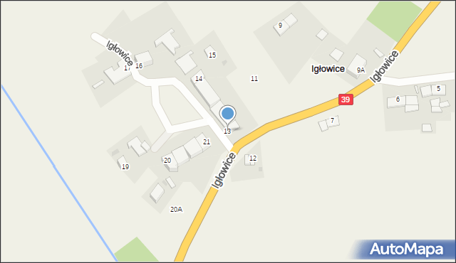 Igłowice, Igłowice, 13, mapa Igłowice