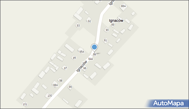Ignaców, Ignaców, 94, mapa Ignaców