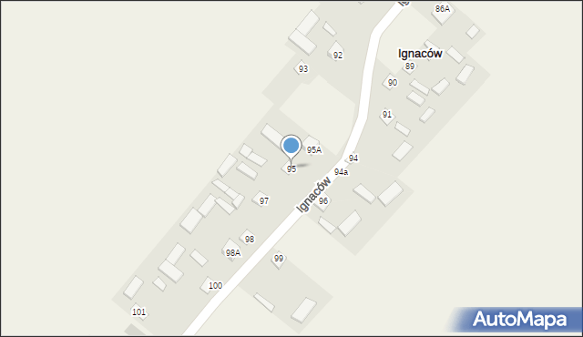 Ignaców, Ignaców, 95, mapa Ignaców