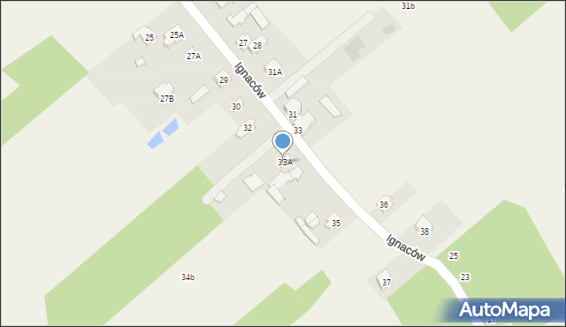 Ignaców, Ignaców, 33A, mapa Ignaców