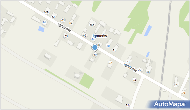 Ignaców, Ignaców, 69, mapa Ignaców