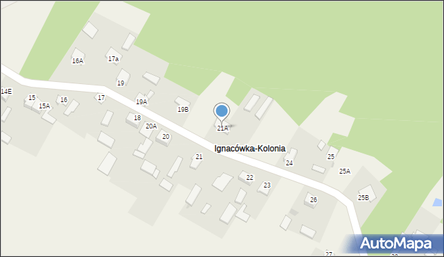 Ignacówka, Ignacówka, 21A, mapa Ignacówka