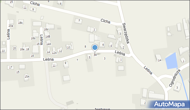 Janikowo, Iglasta, 3A, mapa Janikowo