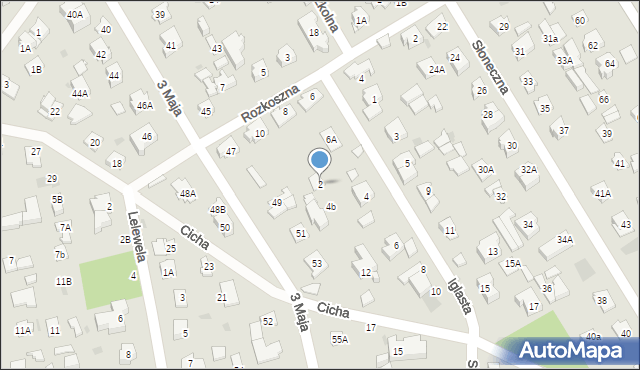 Józefów, Iglasta, 2, mapa Józefów