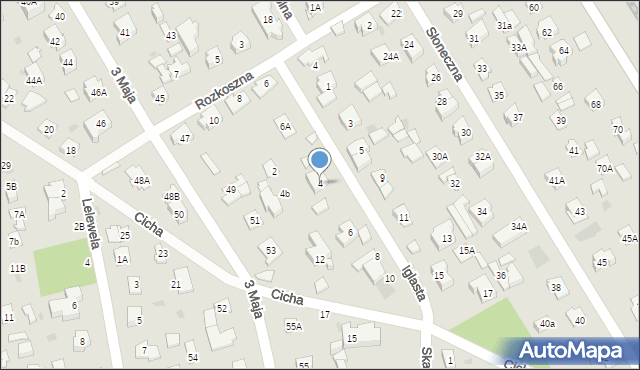 Józefów, Iglasta, 4, mapa Józefów