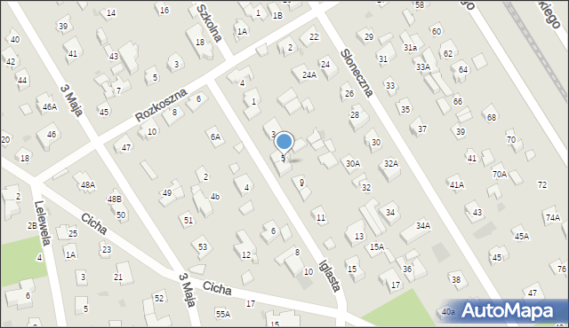 Józefów, Iglasta, 7, mapa Józefów