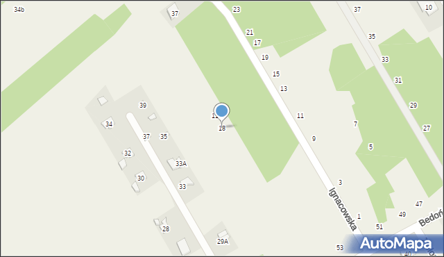 Justynów, Ignacowska, 18, mapa Justynów