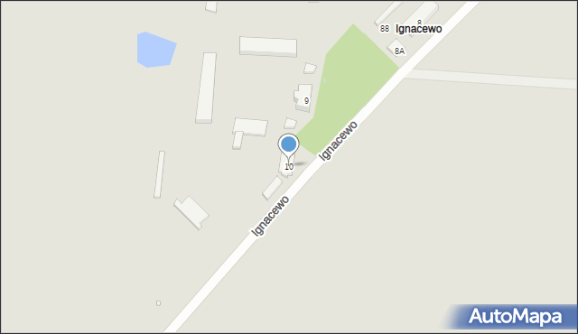 Kostrzyn, Ignacewo, 10, mapa Kostrzyn