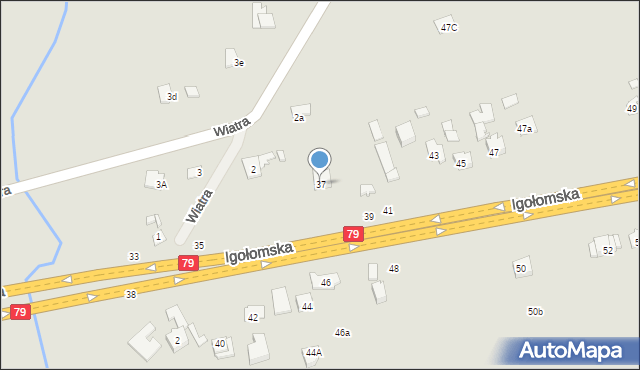 Kraków, Igołomska, 37, mapa Krakowa