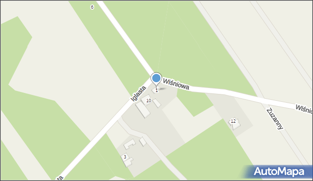 Lisówek, Iglasta, 1, mapa Lisówek