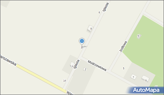 Łukta, Iglasta, 10, mapa Łukta