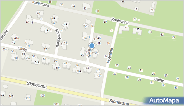 Magdalenka, Iglasta, 2, mapa Magdalenka