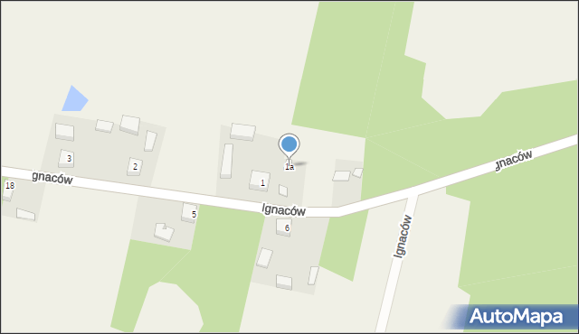 Pierzaki, Ignaców, 1a, mapa Pierzaki
