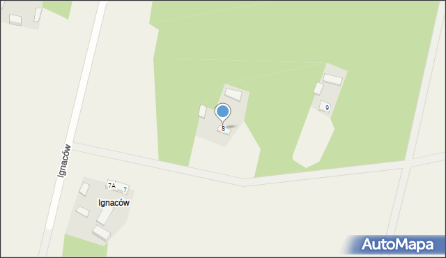 Pierzaki, Ignaców, 8, mapa Pierzaki
