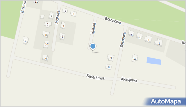 Płoty, Iglasta, 7, mapa Płoty