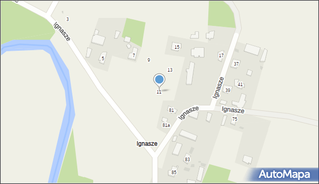 Radawa, Ignasze, 11, mapa Radawa