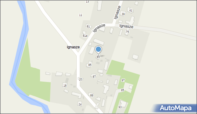 Radawa, Ignasze, 83, mapa Radawa