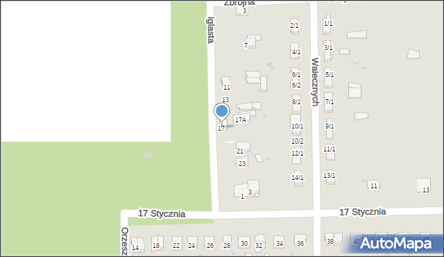 Skarżysko-Kamienna, Iglasta, 17, mapa Skarżysko-Kamienna