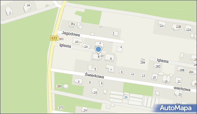 Stanisławów Pierwszy, Iglasta, 6, mapa Stanisławów Pierwszy