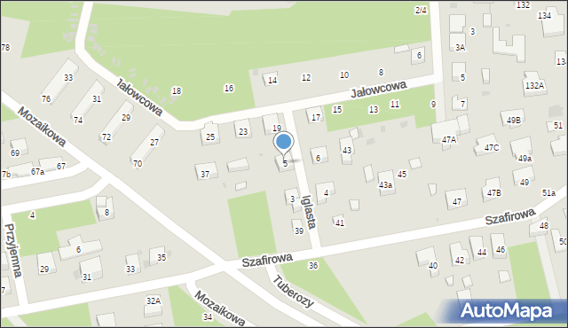 Warszawa, Iglasta, 5, mapa Warszawy