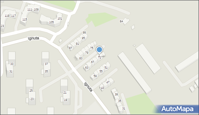 Wrocław, Ignuta Piotra, 71, mapa Wrocławia