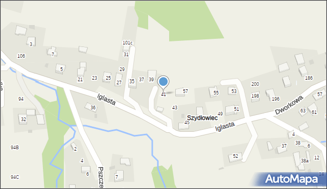 Zawadka, Iglasta, 41, mapa Zawadka