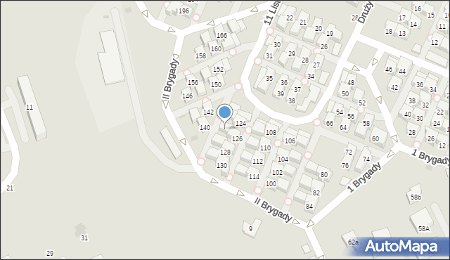 Gdańsk, II Brygady, 136, mapa Gdańska