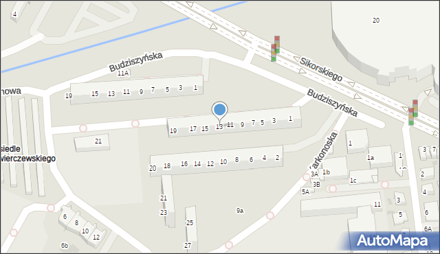 Lubin, II Brygady Legionów, 13, mapa Lubin