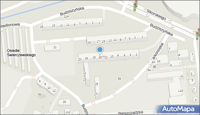 Lubin, II Brygady Legionów, 14, mapa Lubin